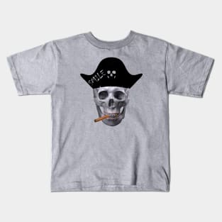 smiley skull With Black Hat Kids T-Shirt